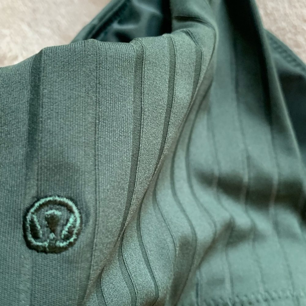 lululemon athletica Ribbed Scoop Neck Sports Bra in Dark Green - Picture 9 of 11